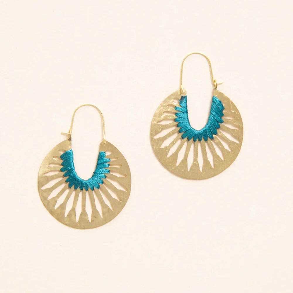 Jali - Silk Threaded Hoop Earrings